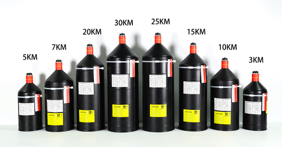 FPV invisibile 10KM 15Km Canister di fibra ottica ultra affidabile bobina di fibra ottica 3 km con unità aerea e unità laterale a terra