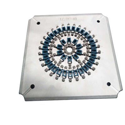 48 porte LC PC Jig di lucidatura in fibra ottica con acciaio inossidabile indurito per macinazione ad alta efficienza