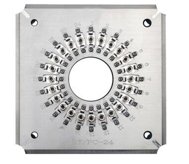 ST Fibra ottica 24/32 Fixture di lucidatura dei connettori con acciaio inossidabile indurito S136 per alta efficienza e perdita di inserimento ≤0,20dB