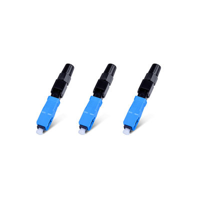 connettori di cavo a fibre ottiche di plastica 125um, connettore veloce ottico pre incastonato di SC/UPC