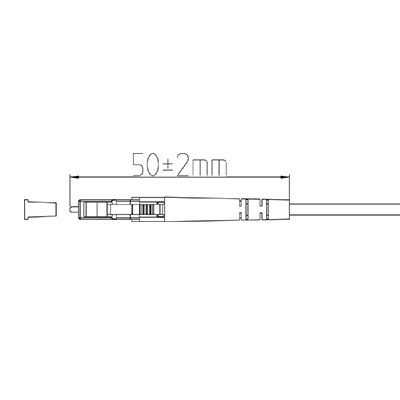 conformità dei connettori SX MP Lc Upc ROHS del cavo di toppa della fibra di 3.0mm