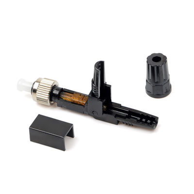 Ftth nero ha incastonato il connettore rapido monomodale dei connettori di cavo a fibre ottiche