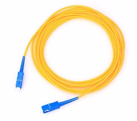 G657A2 Sc a fibra ottica giallo Upc al cavo semplice di singolo modo del cavo di toppa dello Sc APC