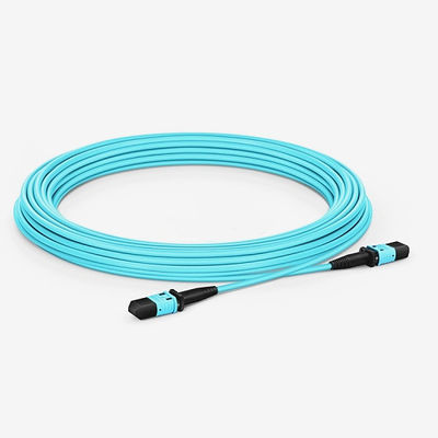 Cavo di toppa basso della fibra di PDL Om3, tipo femminile cavo a fibre ottiche misto di MPO di B LSZH