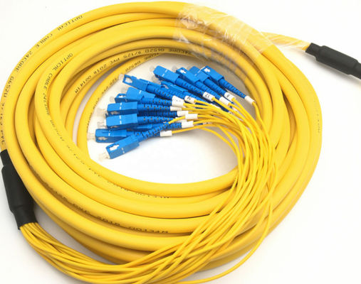 1-3M Lc al cavo di toppa della fibra di Lc, cavo di toppa semplice del cavo di sblocco del rivestimento giallo