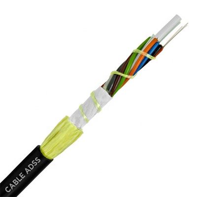 Adss 48 lunghezze a fibra ottica aeree dell'ampia luce di singolo modo del cavo del cavo di toppa del centro