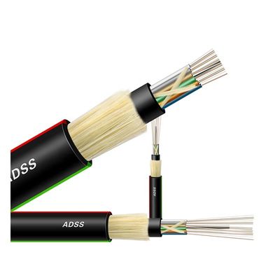 Adss 48 lunghezze a fibra ottica aeree dell'ampia luce di singolo modo del cavo del cavo di toppa del centro