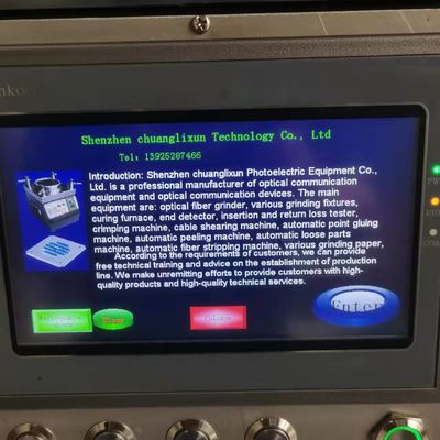Macchina a fibra ottica programmabile del connettore 60w con il touch screen